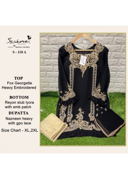 SERINE MEGHA EXPORT S 110 A BLACK READYMADE KURTIS