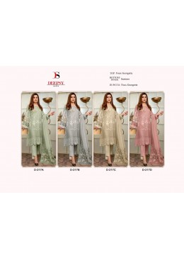DEEPSY SUITS 217 A TO 217 D LATEST PAKISTANI SUITS SINGLE
