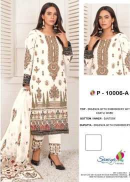 SANIYA TRENDZ P 10006 A LATEST DESIGN PAKISTANI SUITS 