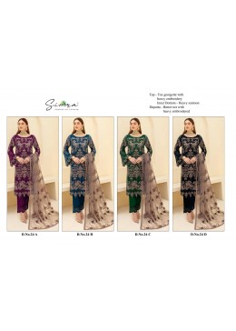 SIMRA 24 A TO D SALWAR SUITS BY SINGLE PIECE