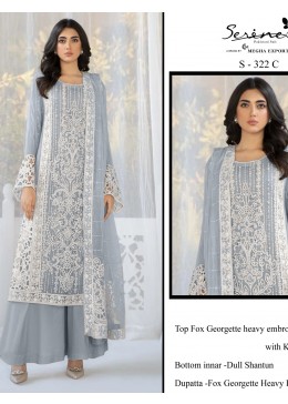 SERINE S 322 C PAKISTANI SUITS KHATLIWORK IN INDIA
