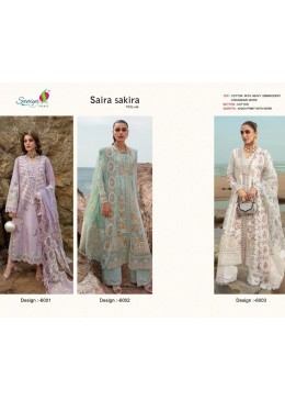 SANIYA TRENDZ 6001 TO 6003 SAIRA SAKIRA VOL 06 LATEST SALWAR SUITS SUPPLIER