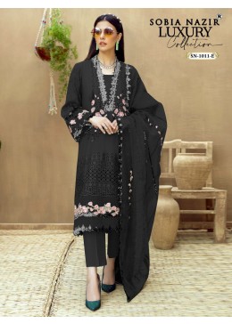 SOBIA NAZIR LUXURY SN 1011 E PAKISTANI DESIGNER SUITS BLACK