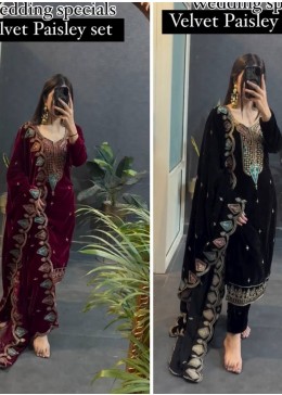 YD 012 VELVET READYMADE PAKISTANI SUITS