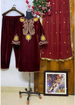 LC 1167 VELVET READYMADE PAKISTANI SUITS WHOLESALE