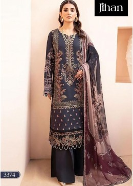 JIHAN CHEVRON LUXURY LAWN COLLECTION 3374 LAWN PAKISTANI SUITS