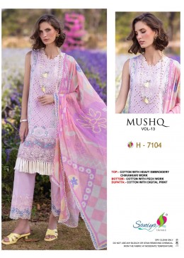 SANIYA TRENDZ 7104 MUSHQ VOL 13 PAKISTANI SUITS ONLINE SHOPPING