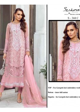 SERINE S 344 C PAKISTANI SALWAR SUITS LATEST HANDWORK SURAT