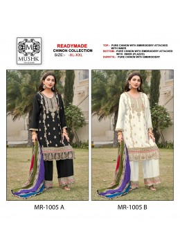 MUSHK MR 1005A TO 1005B READYMADE CHINON COLLECTION SALWAR SUITS
