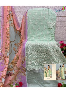 SANIYA TRENDZ 30001 ADAN LIBAS CHIKANKARI 30 PAKISTANI SUITS WHOLESALER 