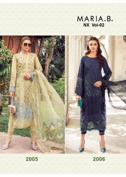 SHRADDHA DESIGNER 2005 2006 MARIA B NX VOL 2 PURE COTTON PAKISTANI DRESSES