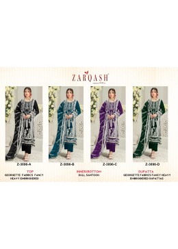 ZARQASH 3096 D PAKISTANI SUITS FANCY ONLINE SHOPPING