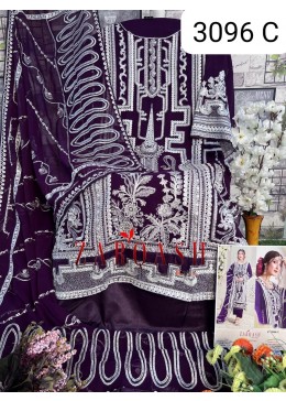 ZARQASH 3096 C PAKISTANI SUITS FANCY