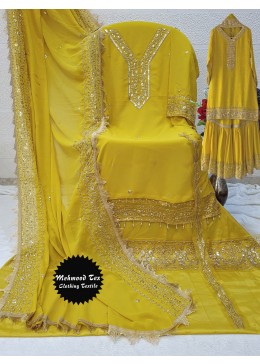 MEHMOOD TEX M 52 YELLOW PAKISTANI SUITS