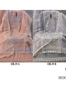 HOOR TEX OR 59 AB HEAVY ORGANZA PAKISTANI SALWAR SUITS