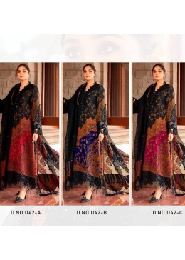 AASHA DESIGNER 1142 A B C COTTON PAITCH PAKISTANI SALWAR SUITS SINGLE