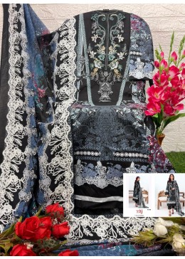 TAJ CREATIONS TAJ 580 PURE COTTON BLACK SALWAR SUITS WHOLESALE