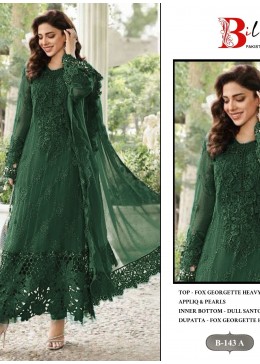 BILQIS B 143 A GEORGETTE COLLECTION PAKISTANI SUITS 
