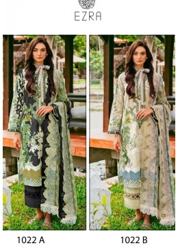 EZRA 1022 A B WHOLESALER PAKISTANI SUITS COTTON