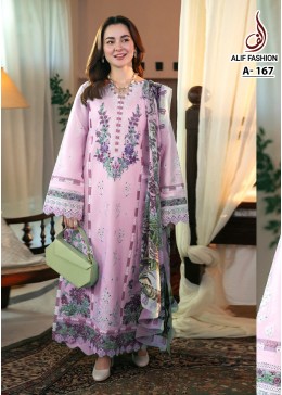 ALIF FASHION A 167 PINK PAKISTANI SUITS MANUFACTURER IN SURAT