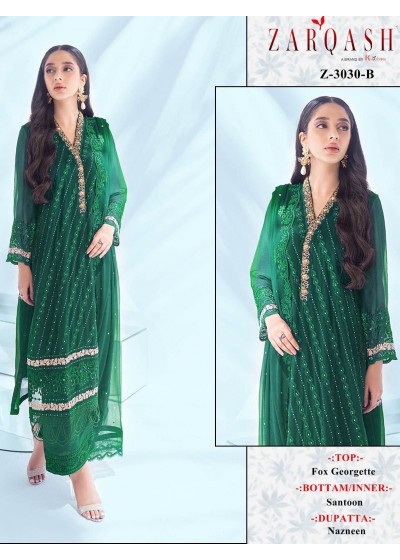 ZARQASH 3030 B PAKISTANI SALWAR SUITS BUY SURAT