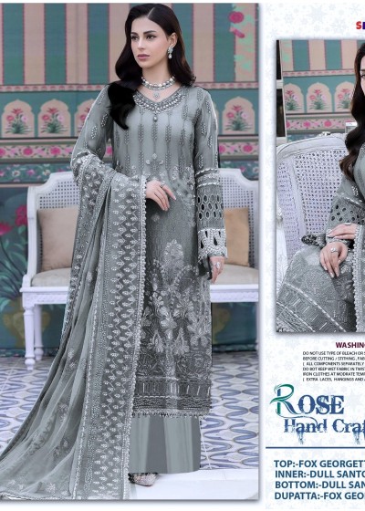 SHANAYA ROSE HAND CRAFT 173 B PAKISTANI SUITS FOX GEORGETTE ONLINE