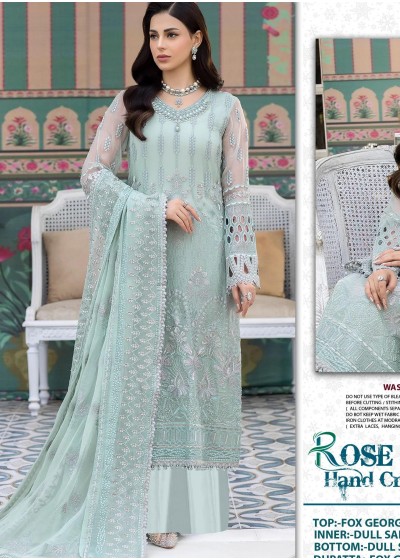SHANAYA ROSE HAND CRAFT 173 A PAKISTANI SUITS FOX GEORGETTE