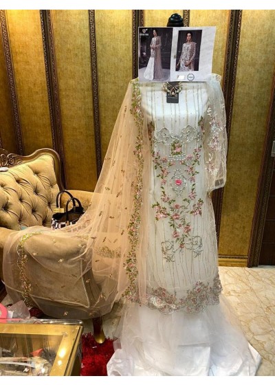 HOOR TEX AYNOOR COLOUR GOLD VOL 5 D.NO 18004 PAKISTANI SUIT HAVY NET EMBODARY WORK