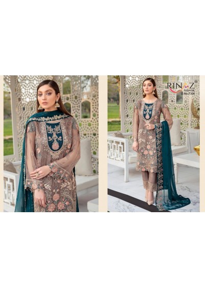 RINAZ FASHION RAMSHA VOL 7 D.NO 7306 PAKISTANI SUIT PREMIUM QUALITY COLLECTTION
