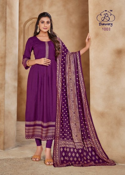 BANWERY PANKH D.NO 1003 FOIL PRINT SUIT
