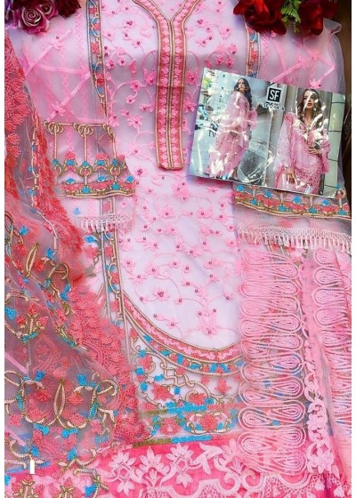 SF-104-B NET WITH HEAVY EMBODRY WORK PAKISTANI SUITS