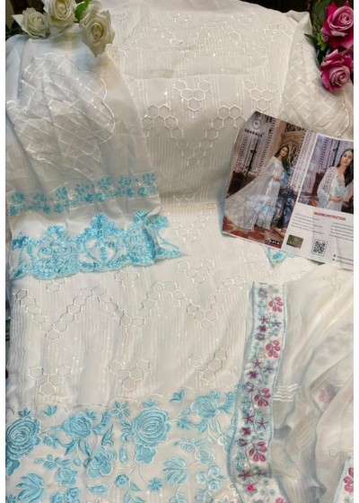 SHANAYA ROSE BRIDAL S-41-A PAKISTANI SUITS FOX GORGETTE AVAILABALE 