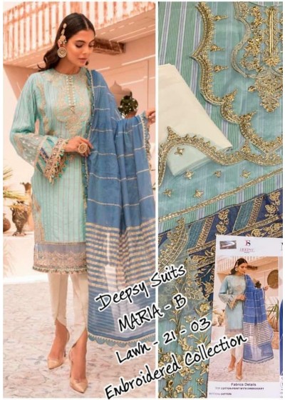 DEEPSY 1003 MARIYA B LAWN-3 PAKISTANI SUITS HIT DESIGNS