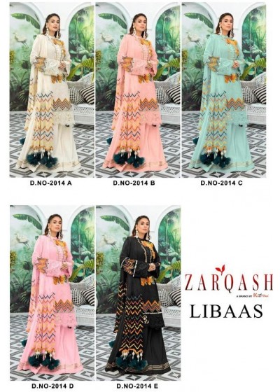 KHAYYIRA ZARQASH 2014-E LIBAAS LATTEST PAKISTANI SUIT