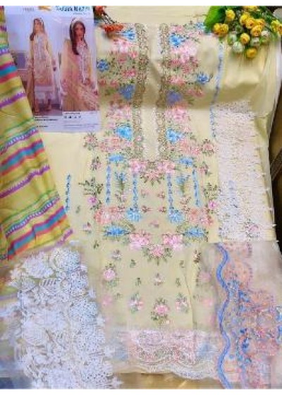 DEEPSY SOBIA NAZIR LAWAN PAKISTANI SUIT YELLOW