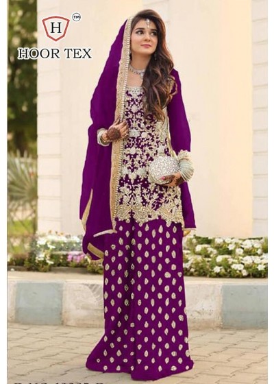 HOOR TEX 19003-D BRIGHT VOL-1 PAKISTANI SUITS SATIN SILK