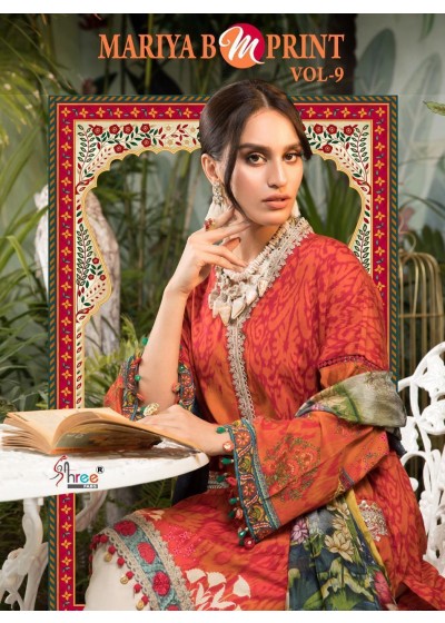 SHREE FAB 1856TO1863 MARIYA B MPRINT VOL-9 PAKISTANI SUIT ONLY FULL SET AVAILABALE