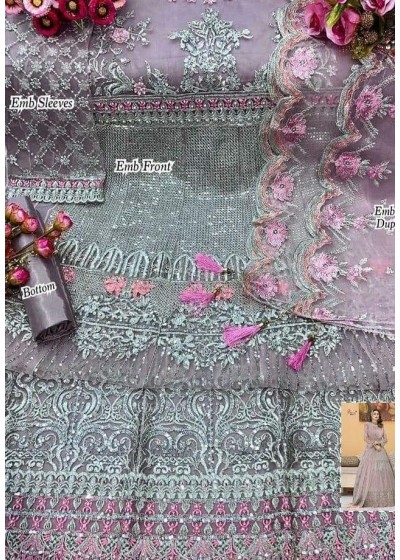 SHREE FAB S-195 PAKISTANI SUIT BUTTERFLY NET