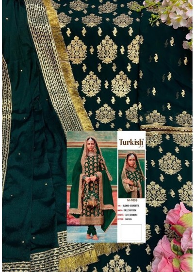 TURKISH M-1009 SALWAAR KAMEEZ BLOOMING