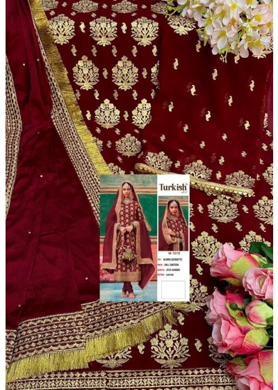 TURKISH M-1010 SALWAAR KAMEEZ BLOOMING