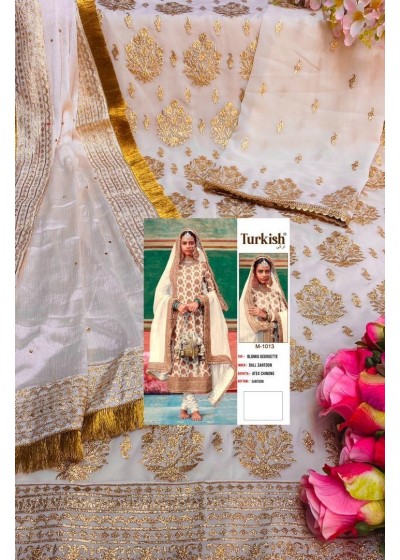 TURKISH M-1013 SALWAAR KAMEEZ BLOOMING