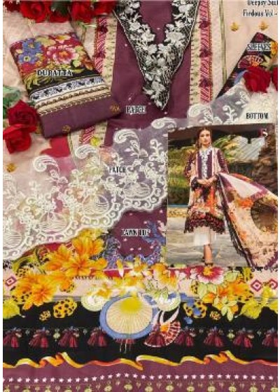 DEEPSY -1071-FIRDOUS-12 KARACHI SUIT LAWN COLLECTTION