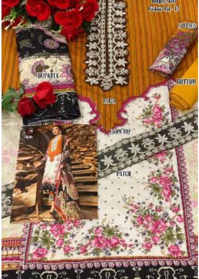 DEEPSY -1074-FIRDOUS-12 KARACHI SUIT LAWN COLLECTTION