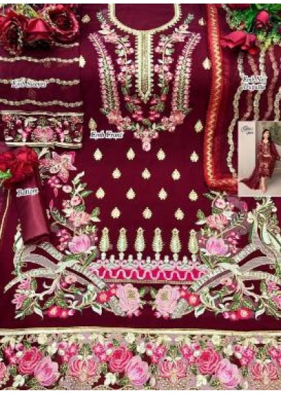 CROSS STITCH 02-D PAKISTANI SUIT SATOON SILK