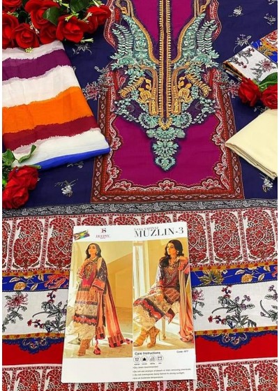 DEEPSY SANA SAFINAZ MUZLIN-3 KARACHI SUITS DEALER
