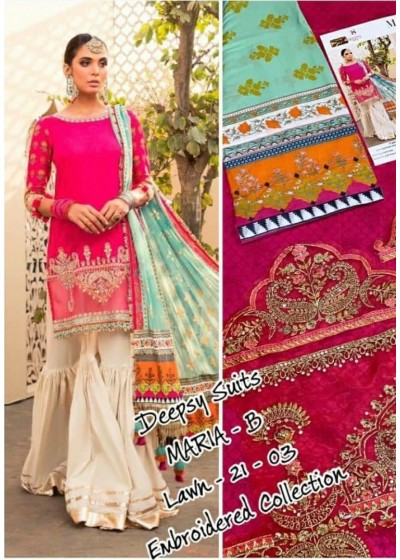 DEEPSY SUITS MARIA B LAWN-21-3 SALWAAR KAMEEZ 