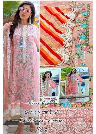 SHREE FAB SOBIA NAZIR LAWN COLLECTION VOL-02 1750 SALWAAR KAMEEZ 