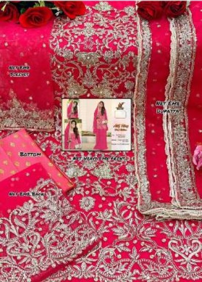 KAINAT FAB ATIF RIAZ PINK PAKISTANI SUIT BEST WHOLESALER PRICE