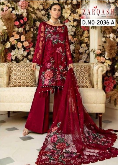 KHAYYIRA ZARQASH  EID FESTIVE COLLECTION 2036-A PAKISTANI SUITS AVAILABALE BUTTERFLY NET DEALER