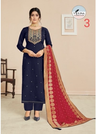 VELISA PAAKHI 603 PAKISTANI SUITS RIYON DUPATTA